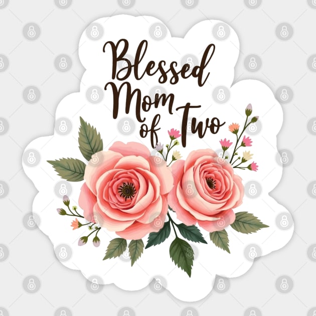 Blessed Mom of Two – Christian Motherhood Gift for Moms with Two Kids Sticker by Rox